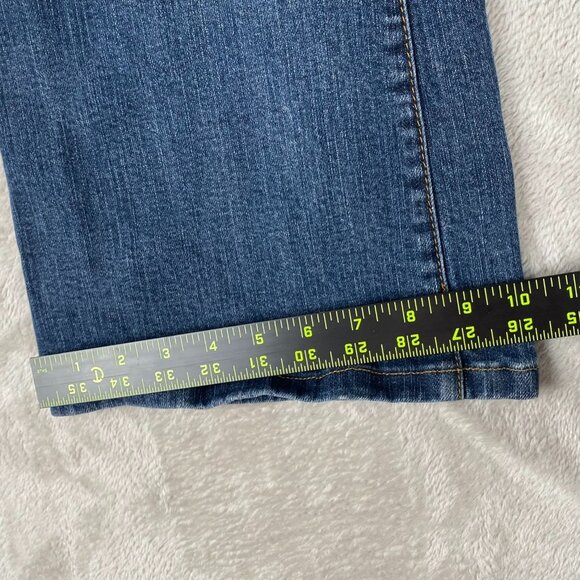 Ann Taylor Loft Women's Jeans Size 14 Blue Fit & Flare Cotton Blend Denim Casual - Picture 7 of 12
